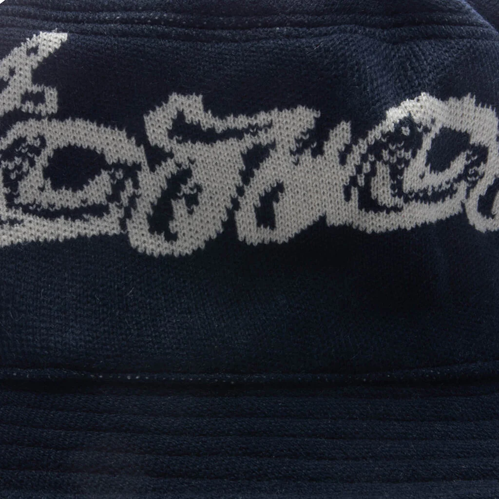 #88 Jacquard Bucket Hat - Navy - Image 3