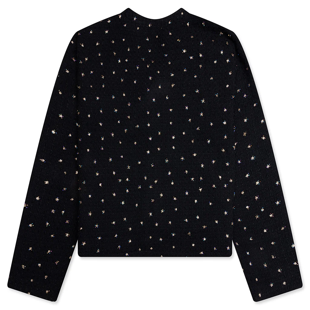 Beaded Cardigan - Black - Image 2