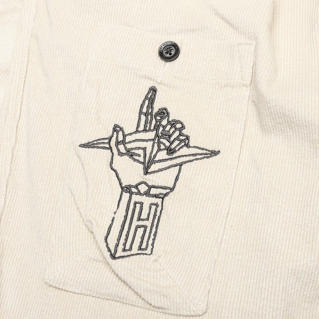 Corduroy Baggy Pant - Cream - Image 4