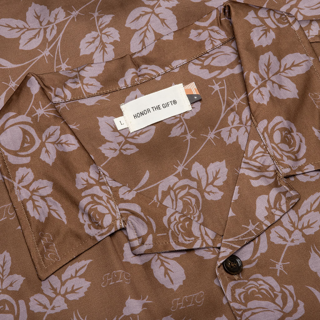 Honor the Gift Patterned Woven L/S - Brown - Image 3
