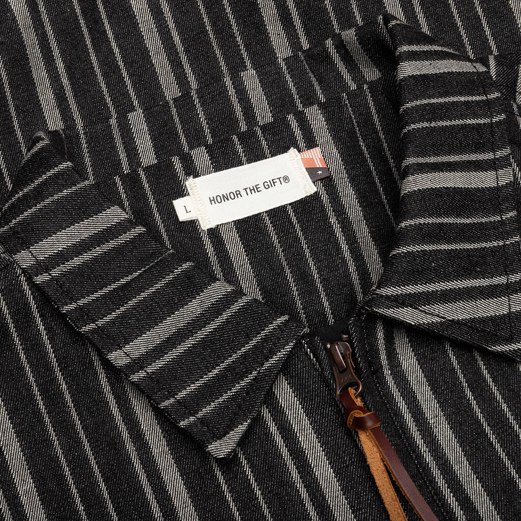 Diamond Denim Jacket - Black - Image 3