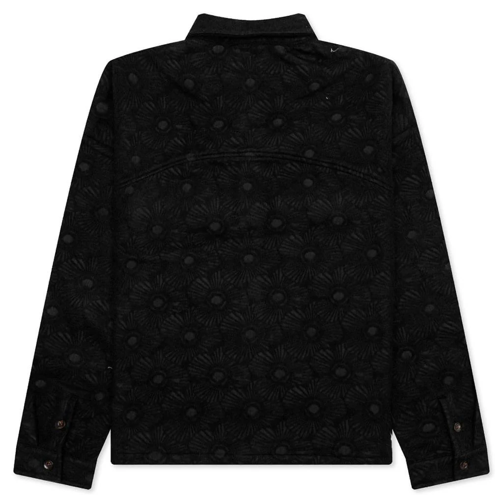 Floral Cover Shirt - Black - Image 2