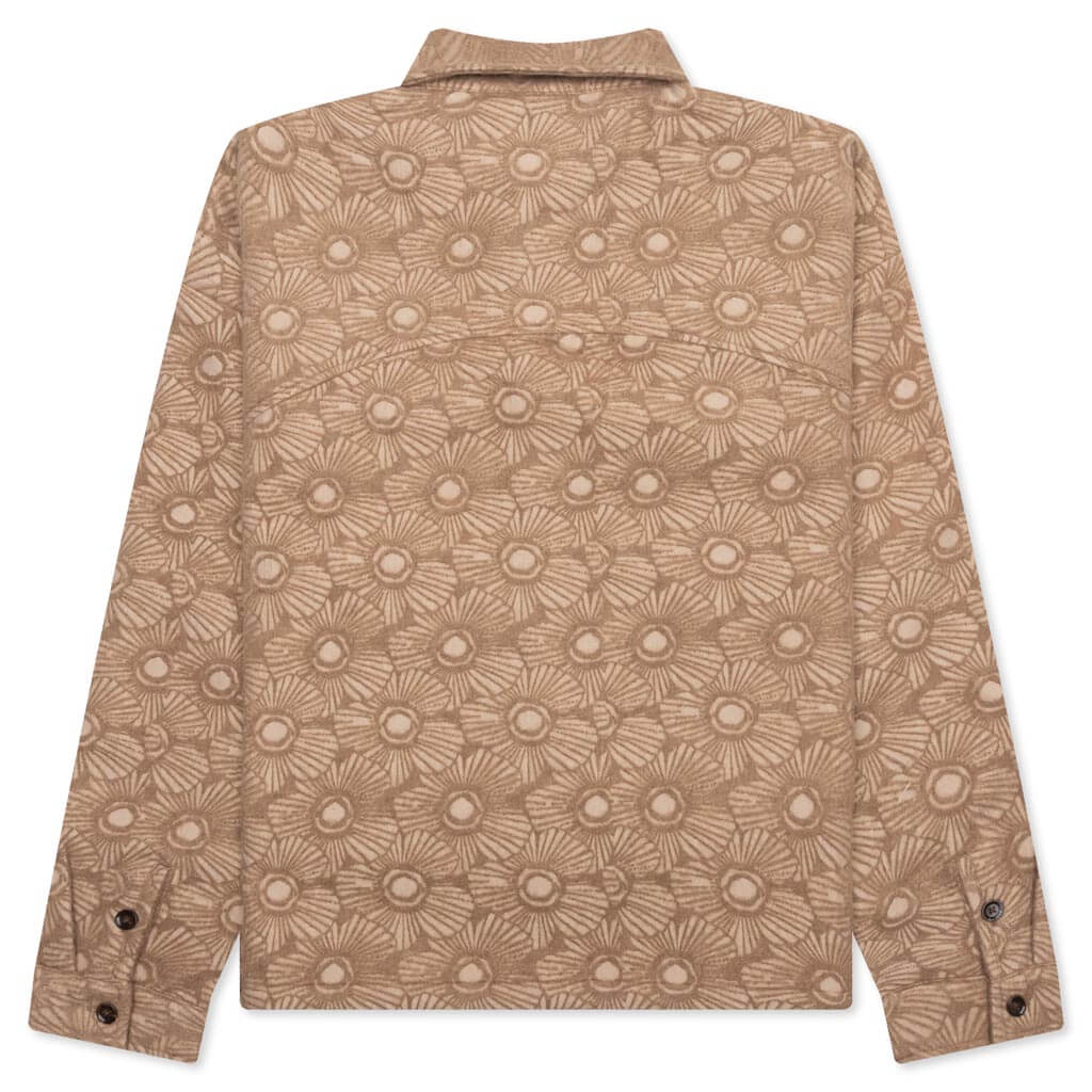 Floral Cover Shirt - Tan - Image 2