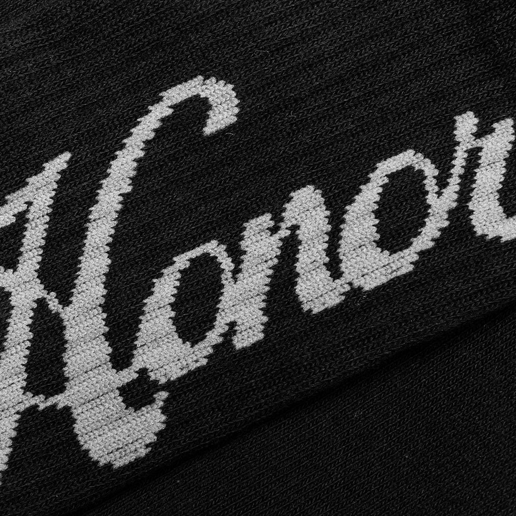 Honor Script Ribbed Sock - Black - Image 2