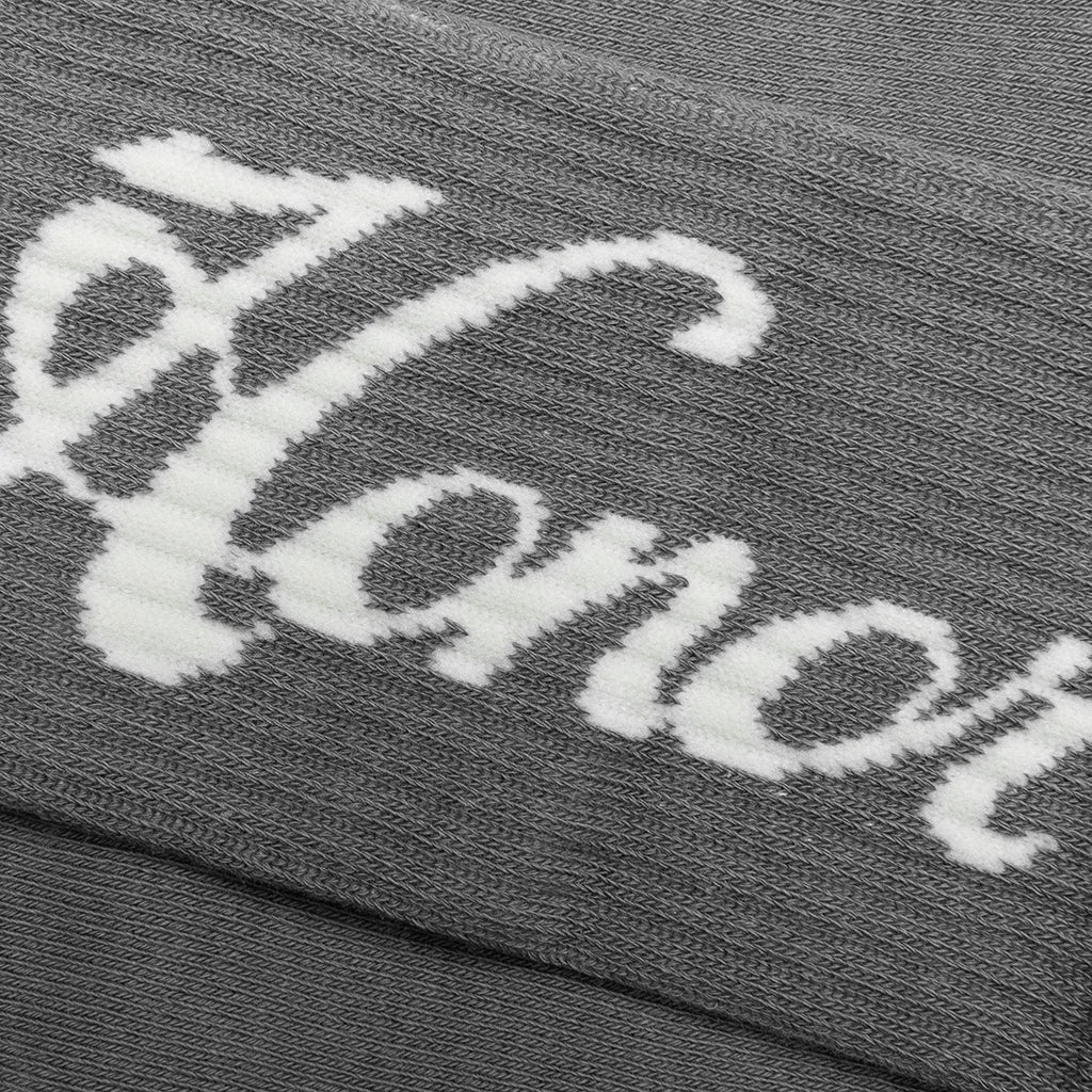 Honor Script Ribbed Sock - Stone - Image 2