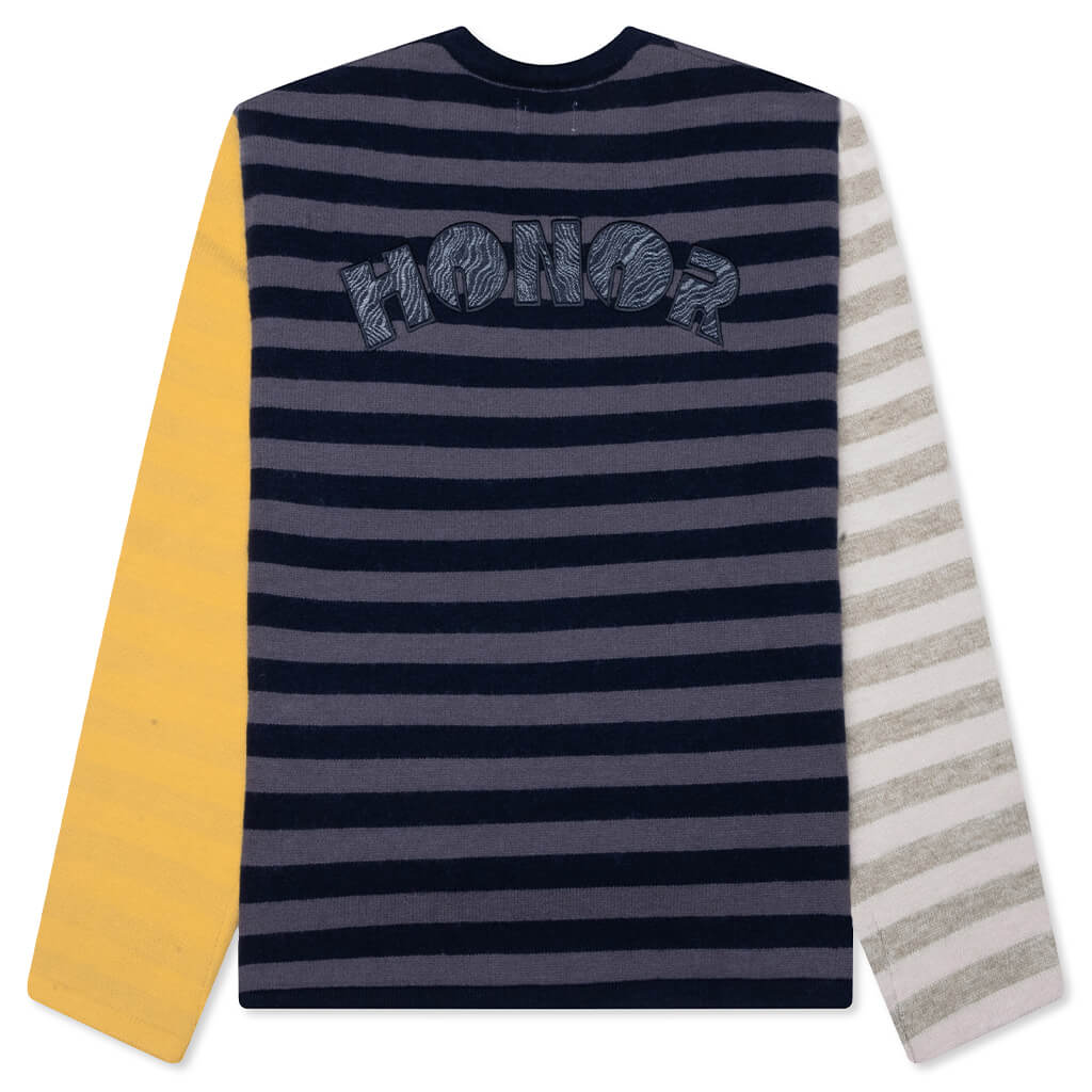 Multi Stripe Crewneck - Navy - Image 2