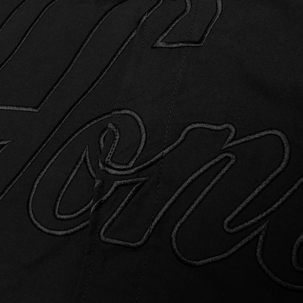 Nylon Bomber Jacket - Black - Image 3