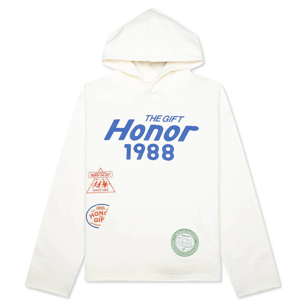 Patchwork Party Hoodie - Bone