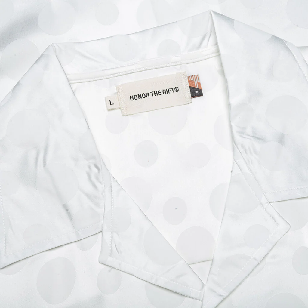 Polka Dot Camp Shirt - White - Image 4