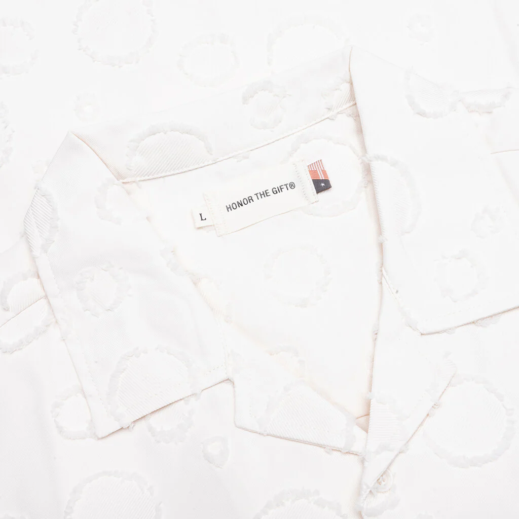 Polka Dot Camp Shirt - White - Image 3