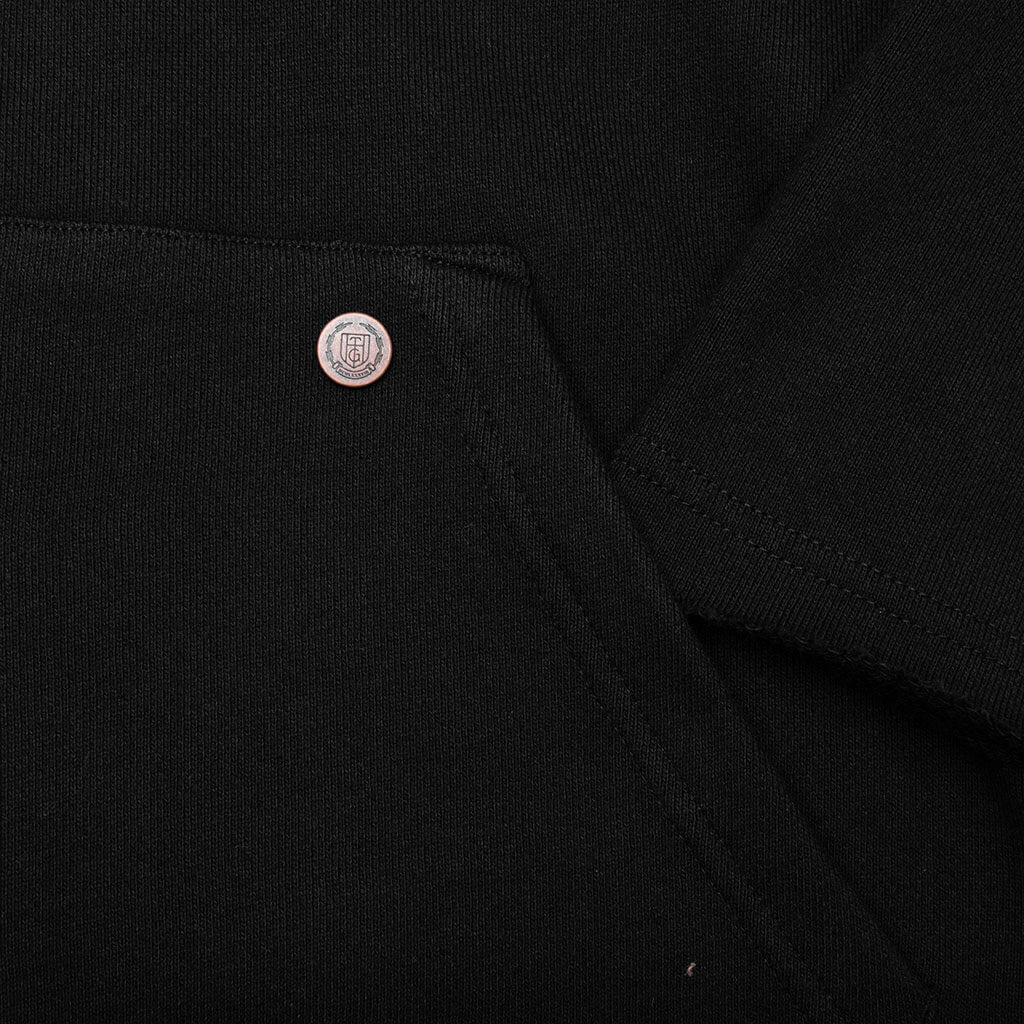 Script Embroidered Hoodie - Black - Image 5