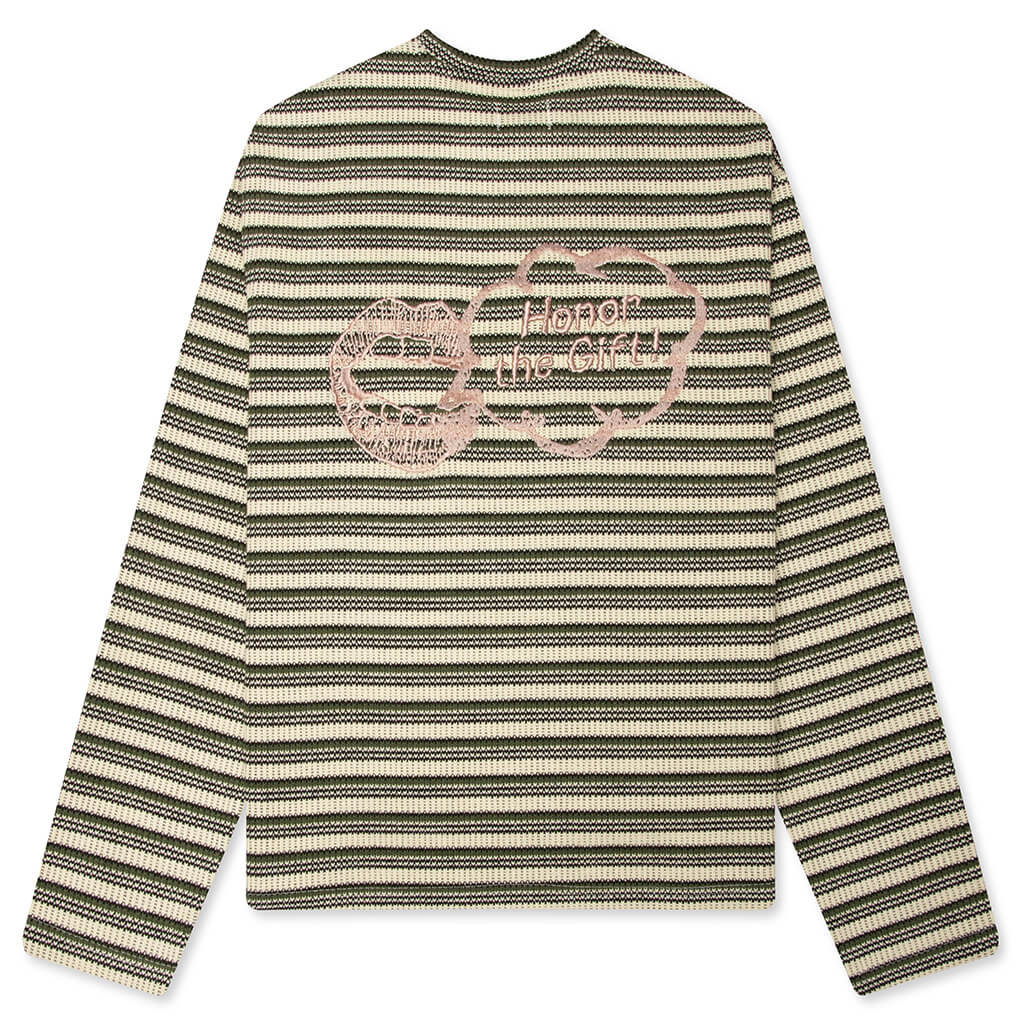 Speak Striped Crew - Olive - Image 2
