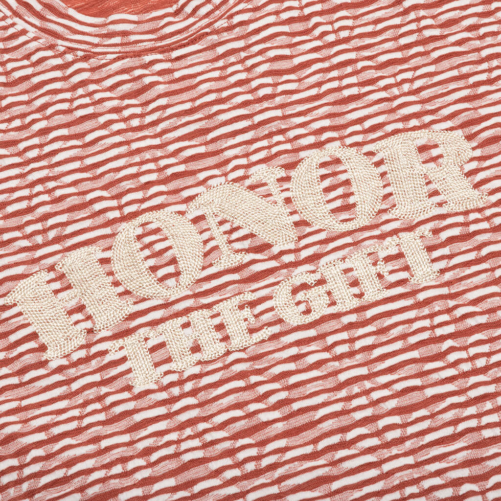 Stripe Box Tee - Brick - Image 3