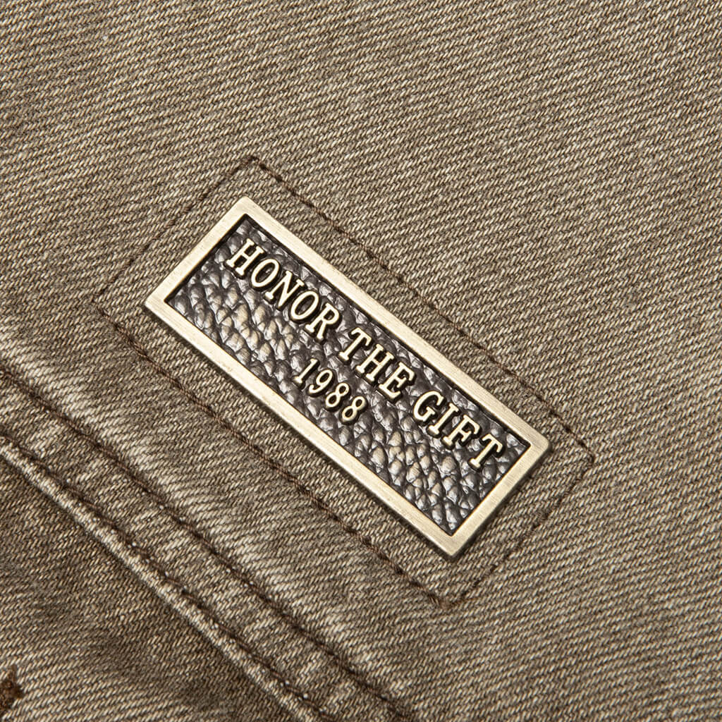 Washed Twill Trucker - Taupe - Image 3