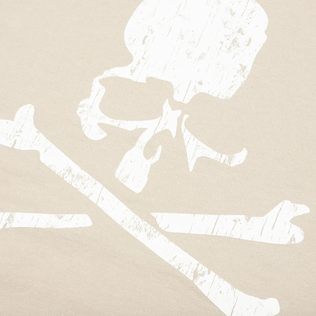 Logo Print Hoodie - Beige - Image 5