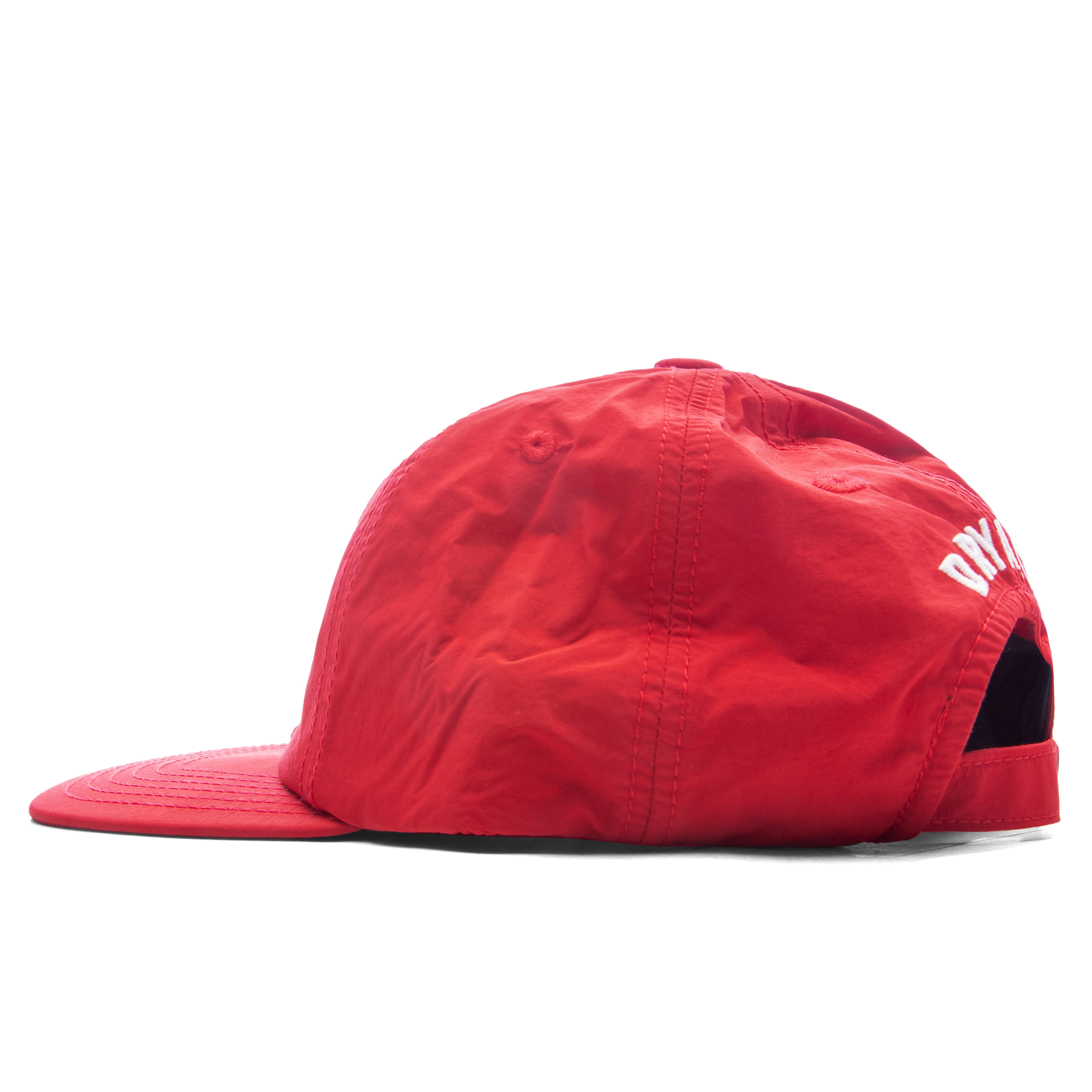 5 Panel Nylon Cap - Red - Image 4