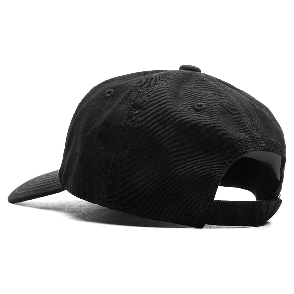 6 Panel Twill Cap #2 - Black - Image 4