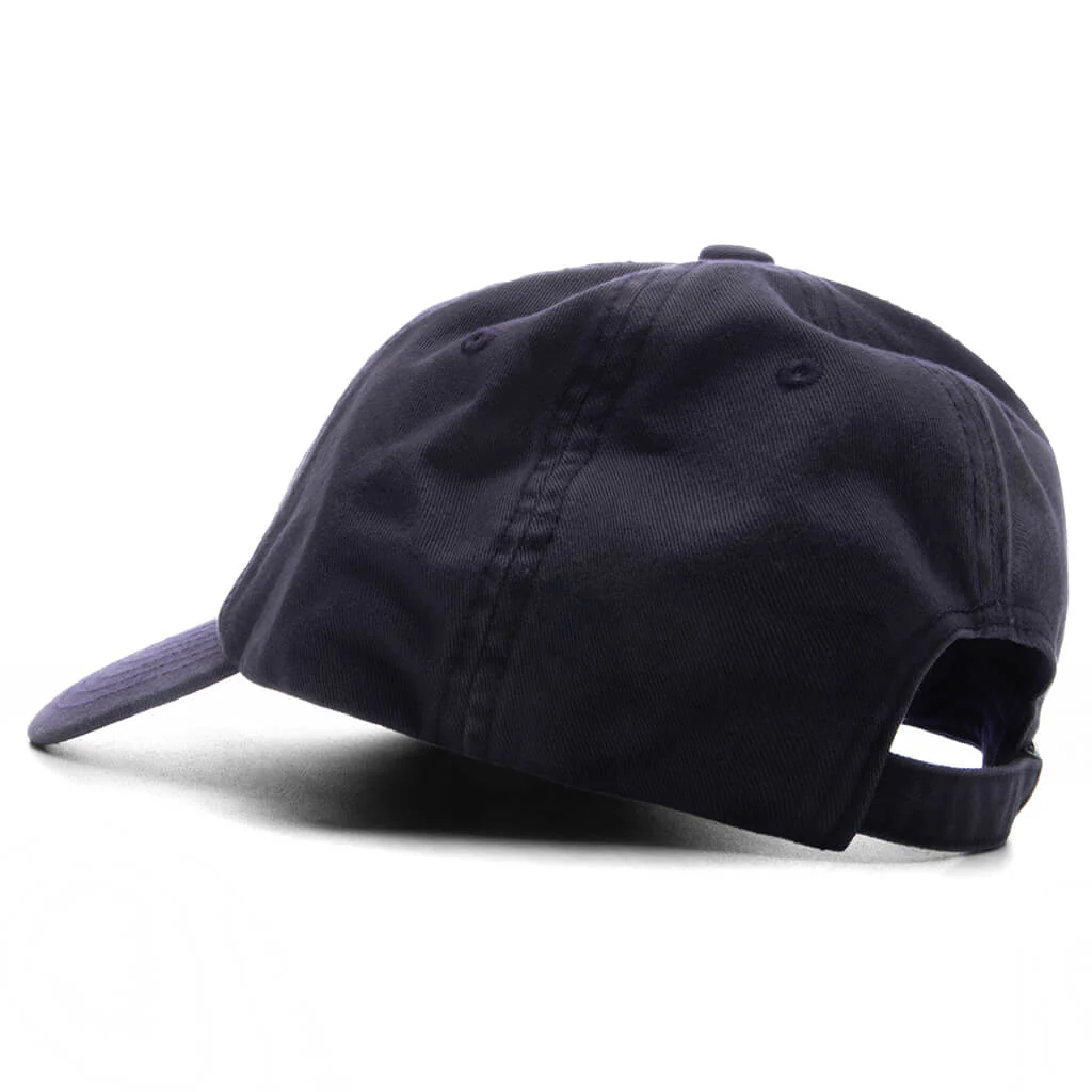 6 Panel Twill Cap #21 - Navy - Image 4