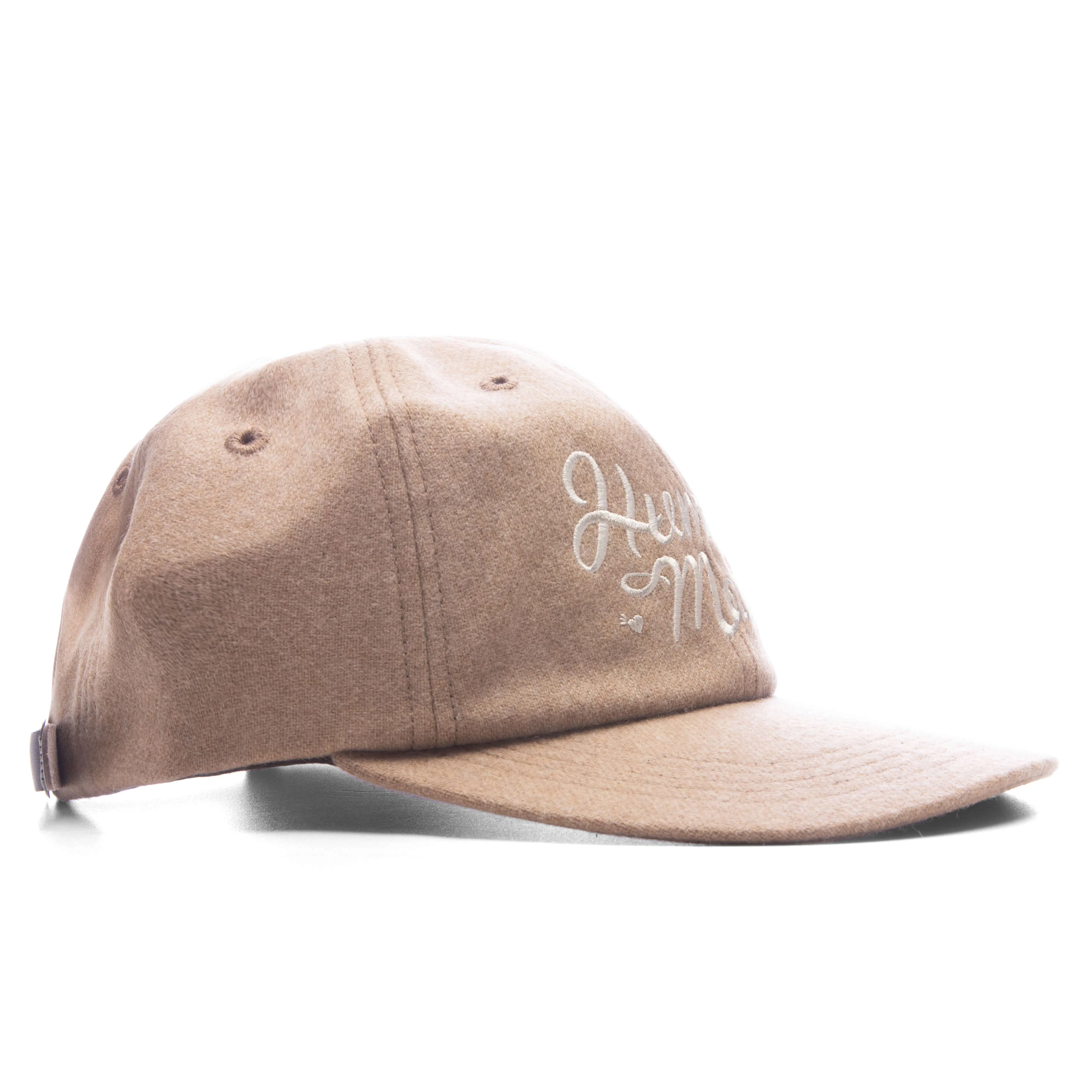 6 Panel Wool Cap - Beige - Image 3