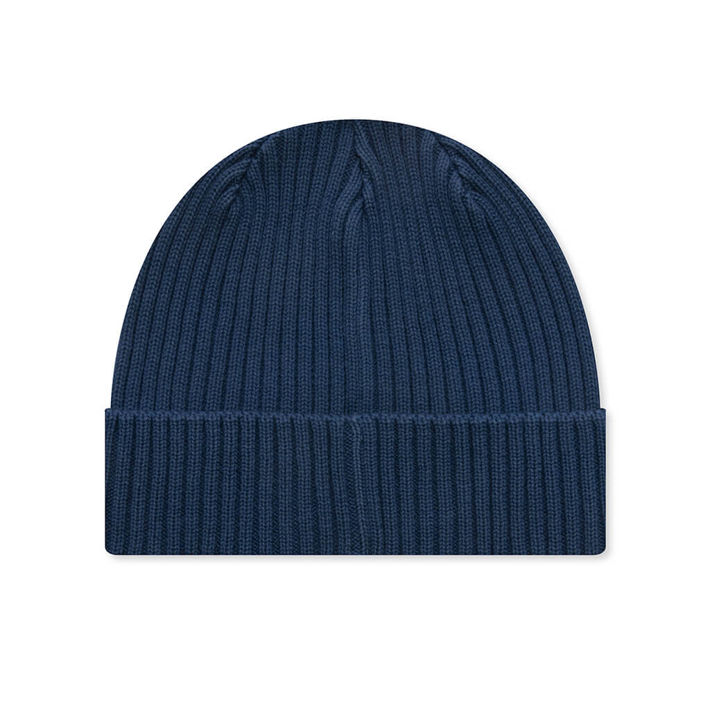 Cotton Rib Beanie - Navy - Image 3