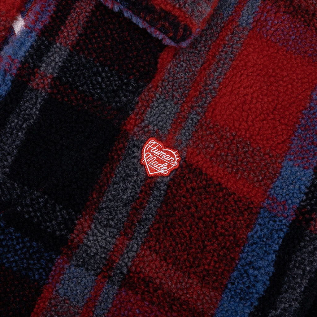 Fleece Pullover - Red - Image 3