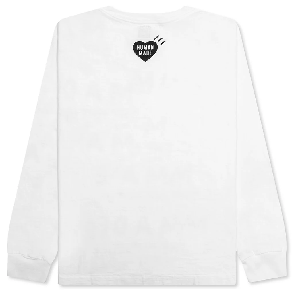 Graphic L/S T-Shirt - White - Image 2