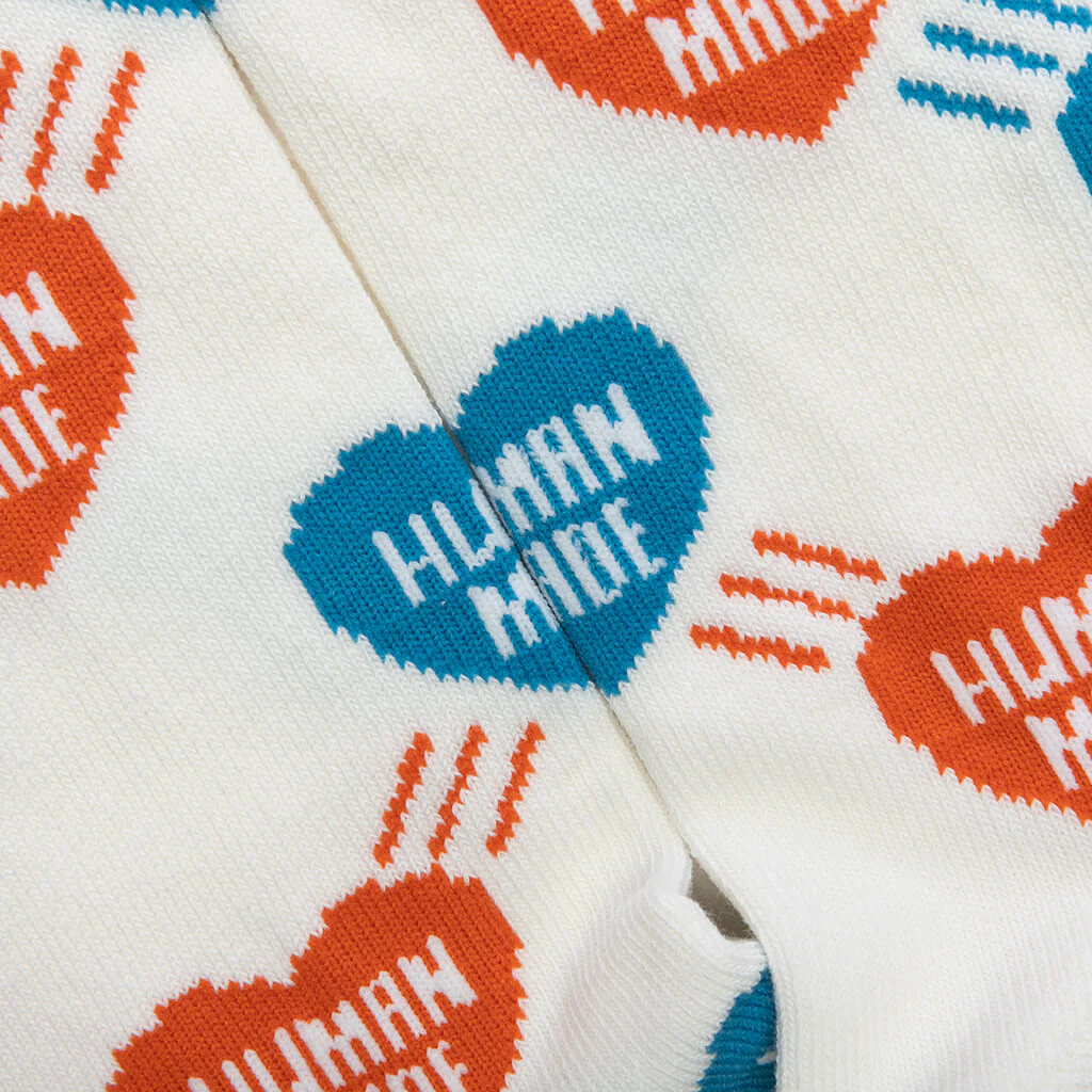 Heart Socks - Orange - Image 2