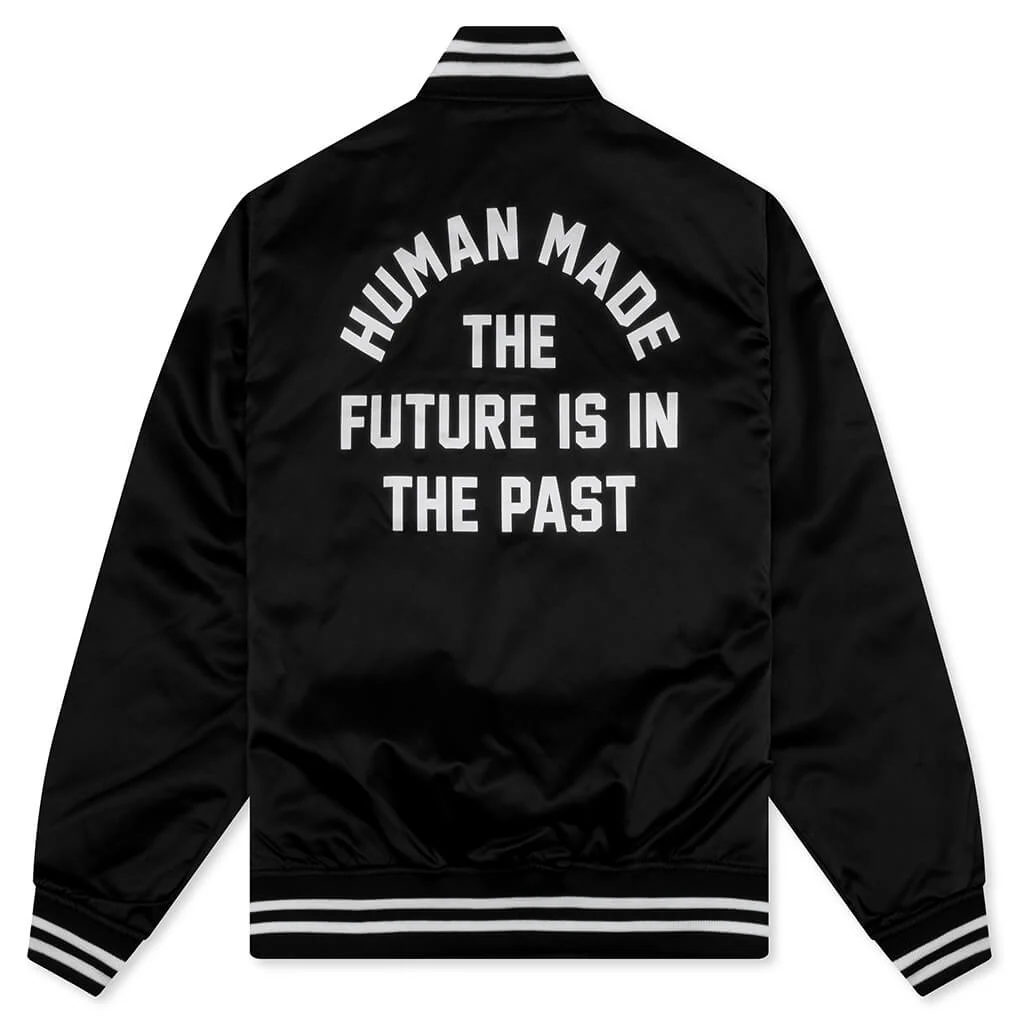 Nylon Stadium Jacket - Black - Image 2