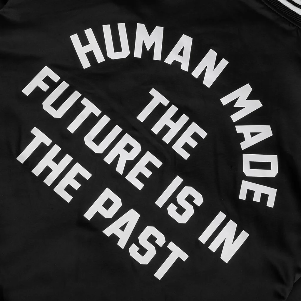 Nylon Stadium Jacket - Black - Image 6