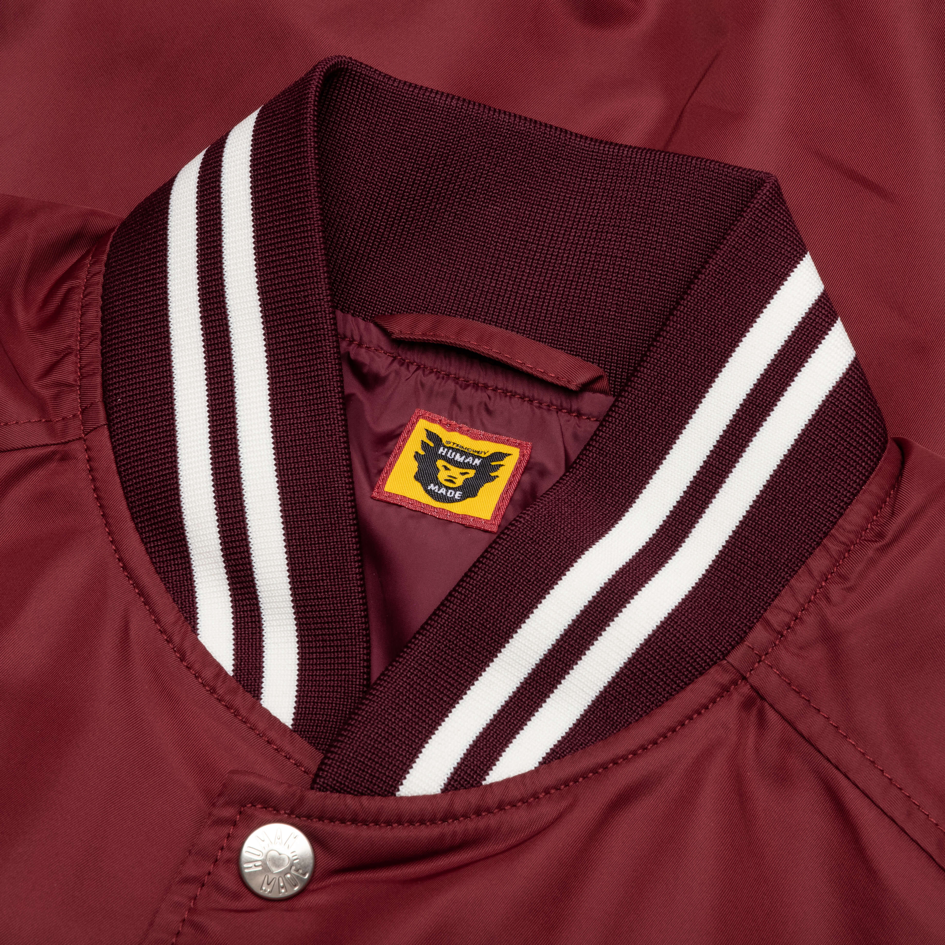 Nylon Stadium Jacket - Burgundy - Image 3