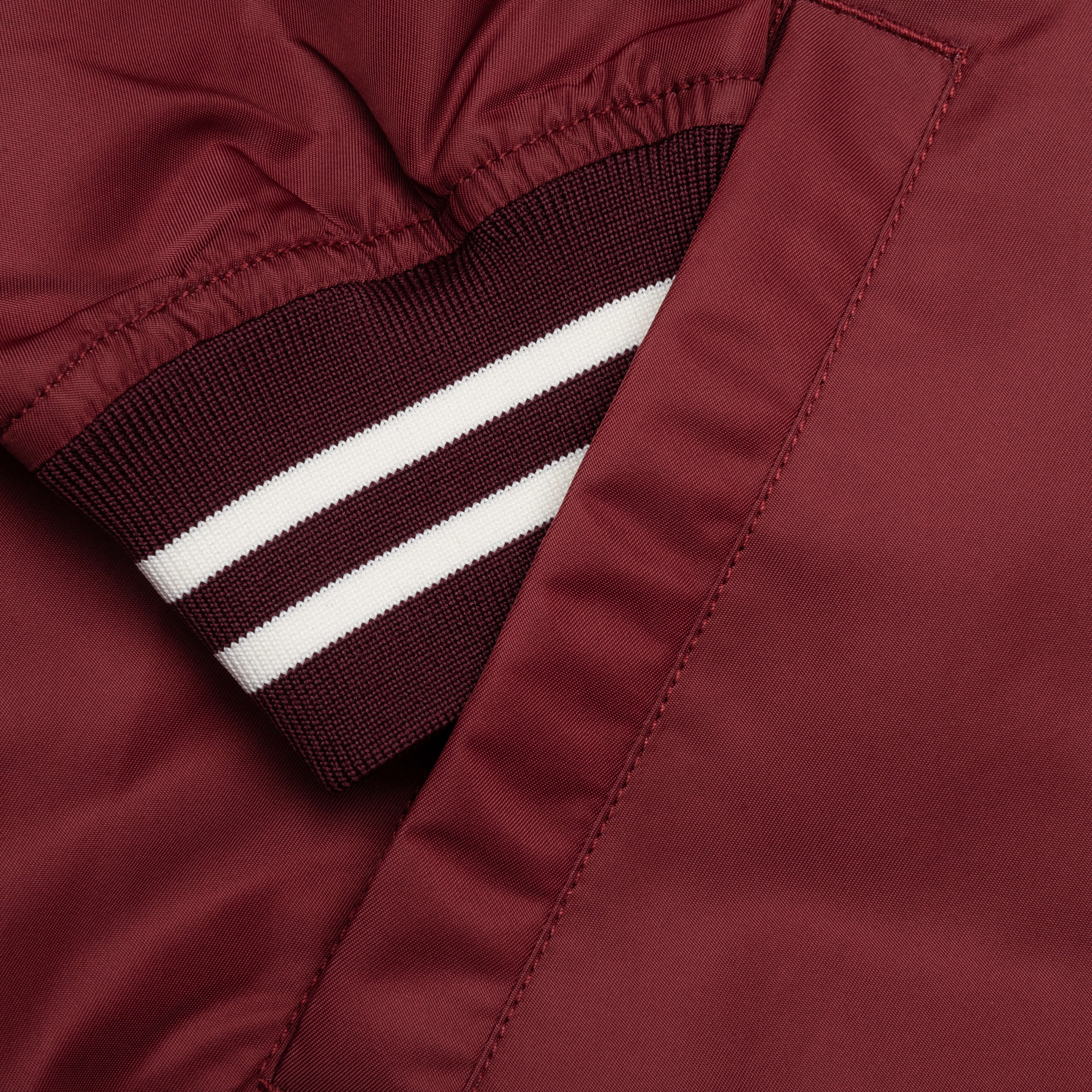 Nylon Stadium Jacket - Burgundy - Image 5