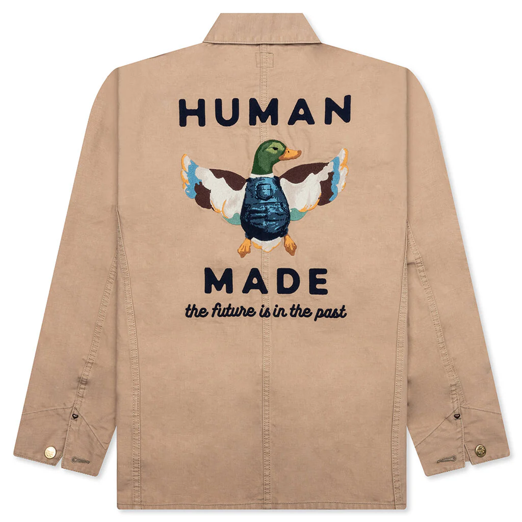 Washed Duck Coverall Jacket - Beige - Image 2