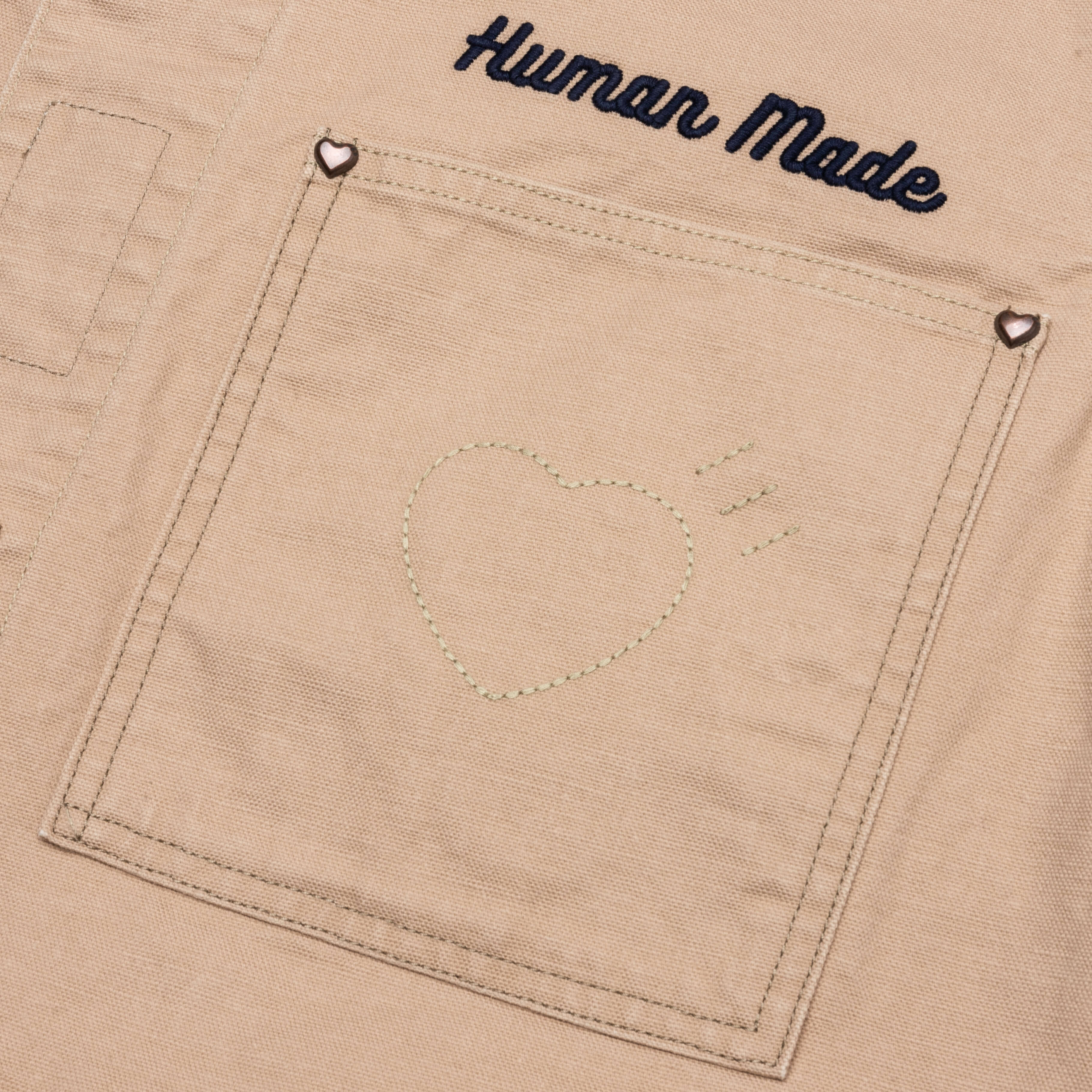 Washed Duck Coverall Jacket - Beige - Image 4