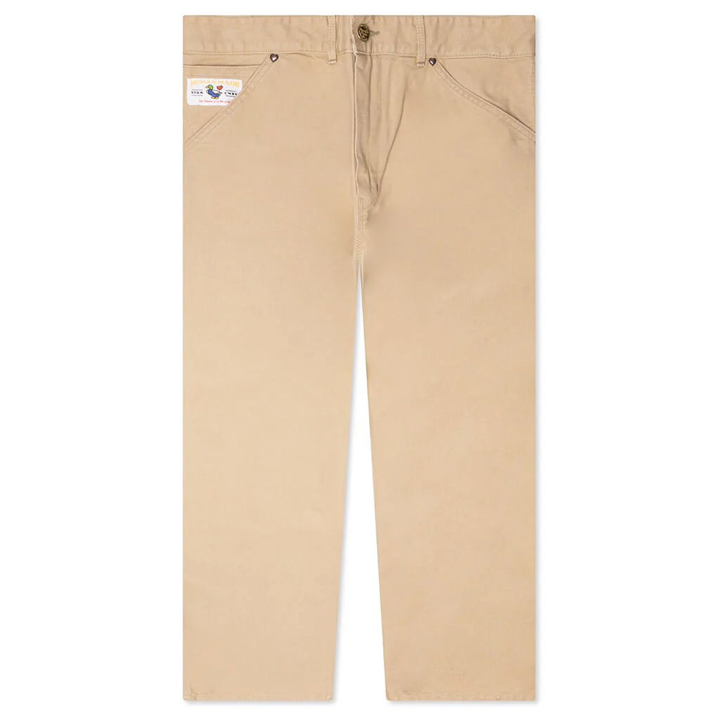 Washed Duck Work Pants - Beige