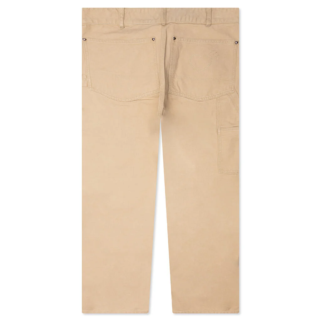 Washed Duck Work Pants - Beige - Image 2