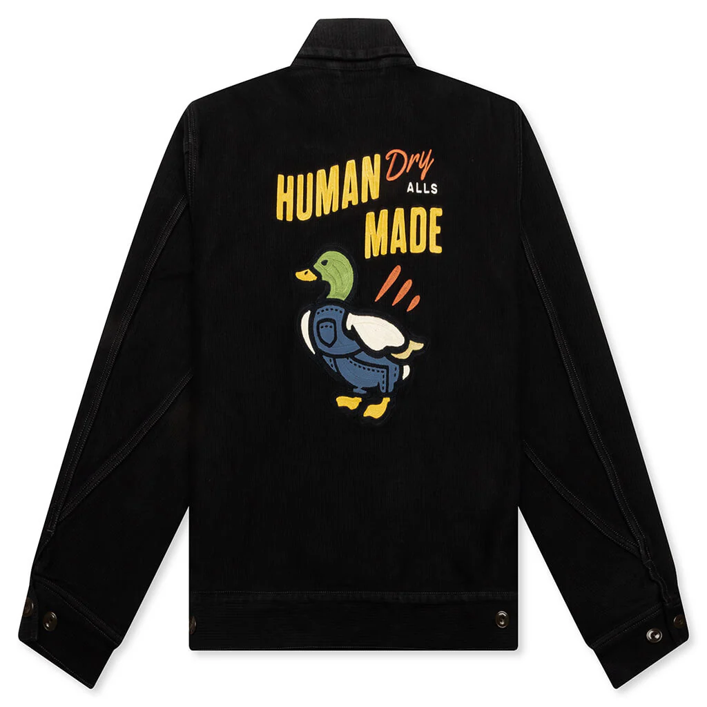 Zip-Up Work Jacket - Black - Image 2