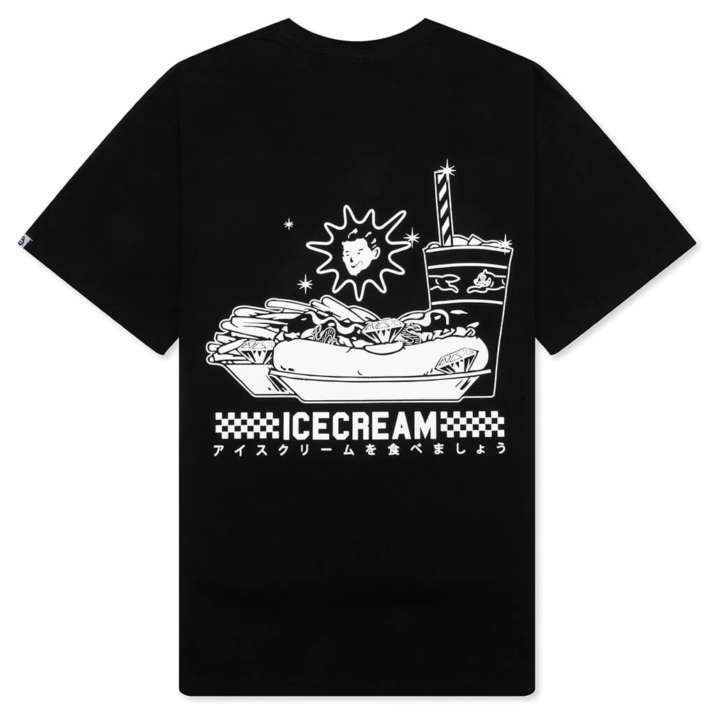 Icecream Diner Food S/S Tee - Black - Image 2