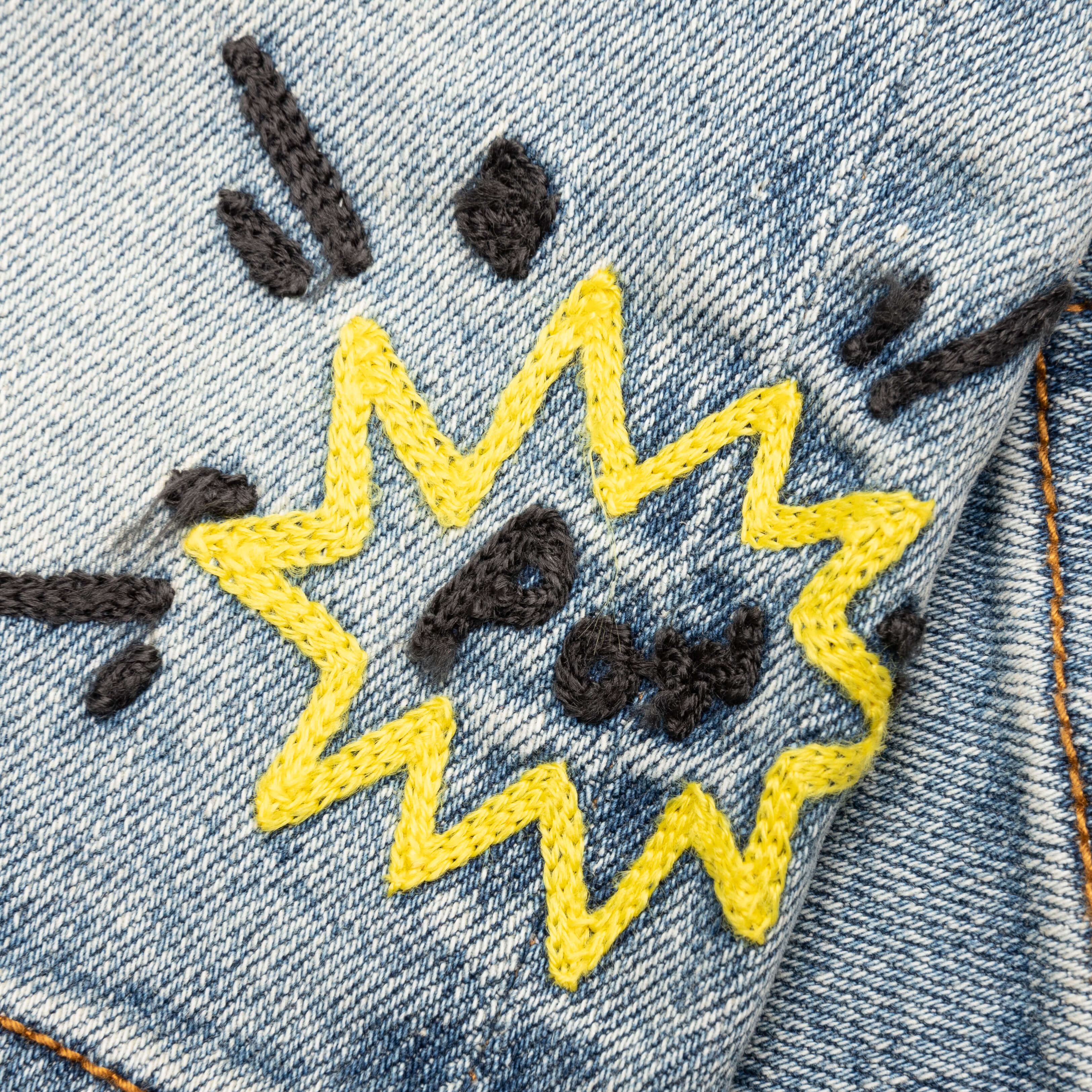 Kids Pow Jean Shorts - Blue Chocolate - Image 5