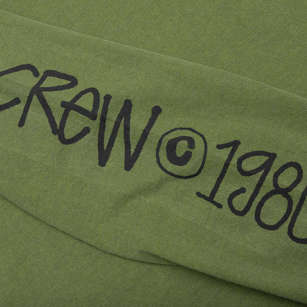 International Crew Pigment Dyed L/S Tee - Olive - Image 3