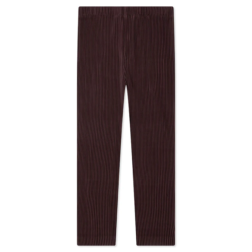 Color Pleats Slack - Edge Brown