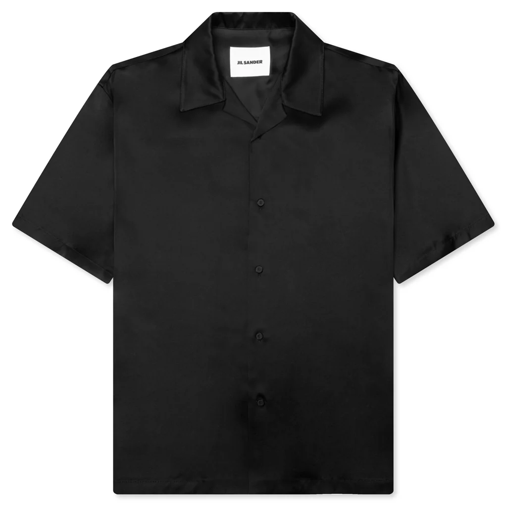 Viscose and Silk Twill Shirt - Black