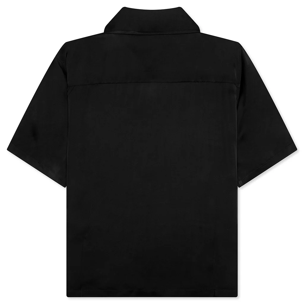 Fluid Viscose Shirt - Black - Image 2