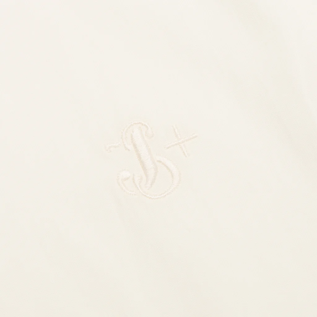 Glass Finish Cotton Poplin Shirt - Eggshell - Image 4