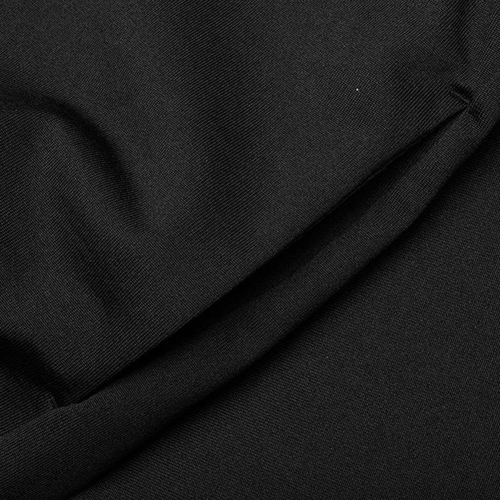 Shiny Cotton Jersey Technical Hooded Sweatshirt - Black - Image 3