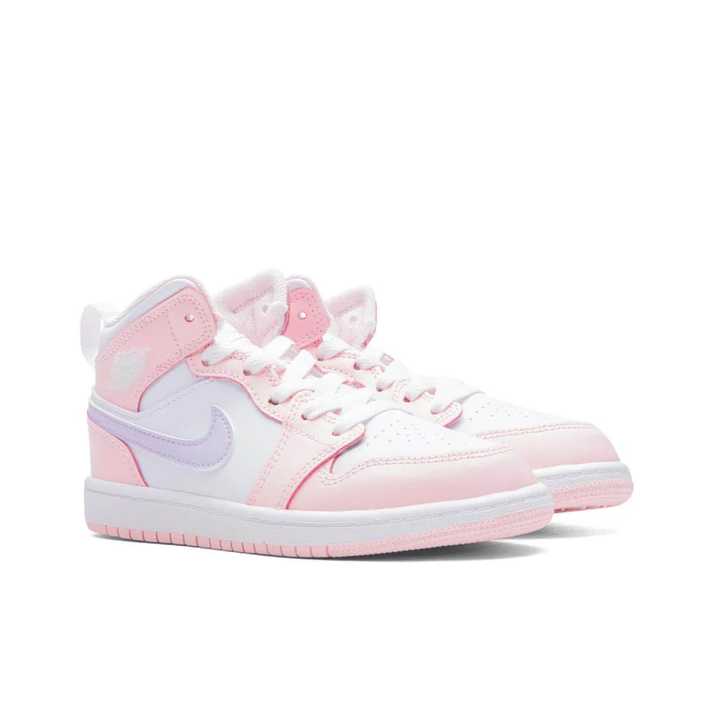 Jordan 1 Mid (PS) - Pink Wash/Violet Frost/White - Image 2