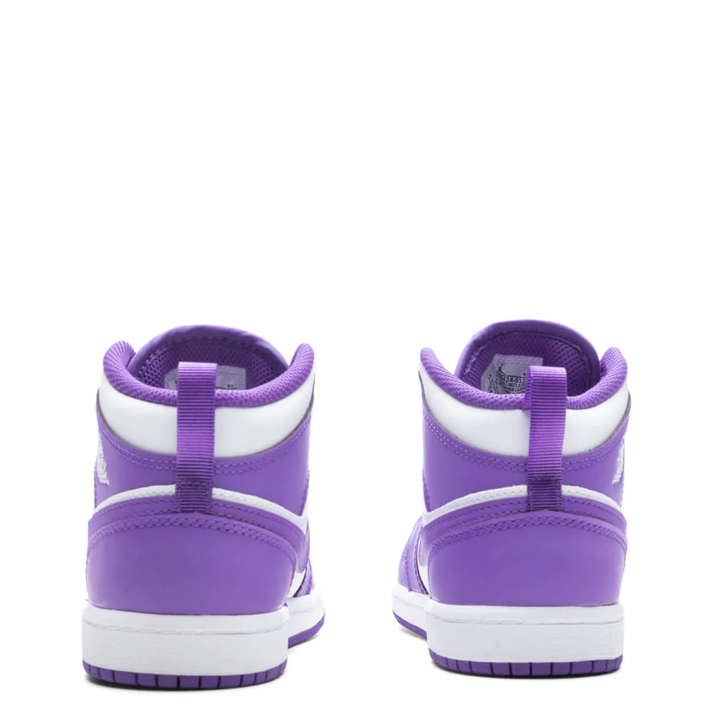 Jordan 1 Mid (PS) - Purple Venom/White - Image 4