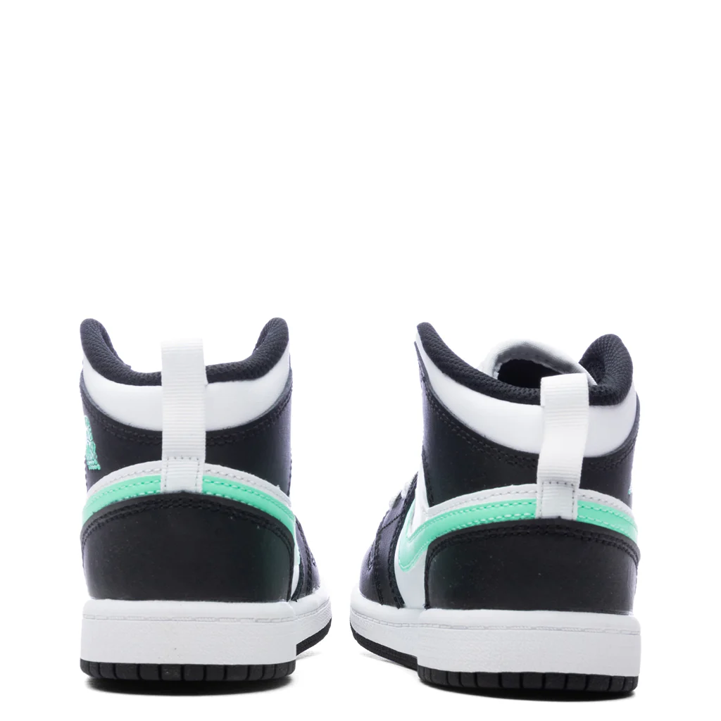 Jordan 1 Mid (PS) - White/Green Glow/Black - Image 4