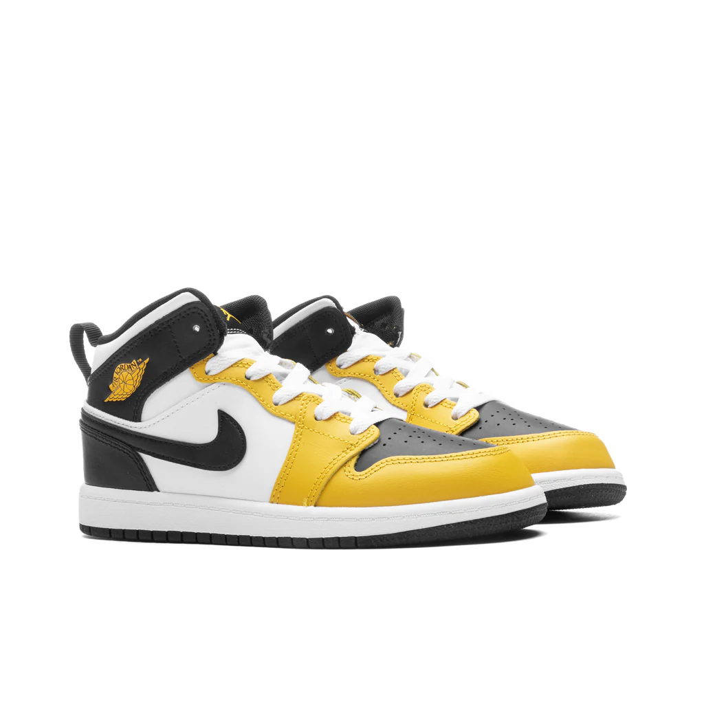 Air Jordan 1 Mid (PS) - Yellow Ochre/Black/White - Image 2
