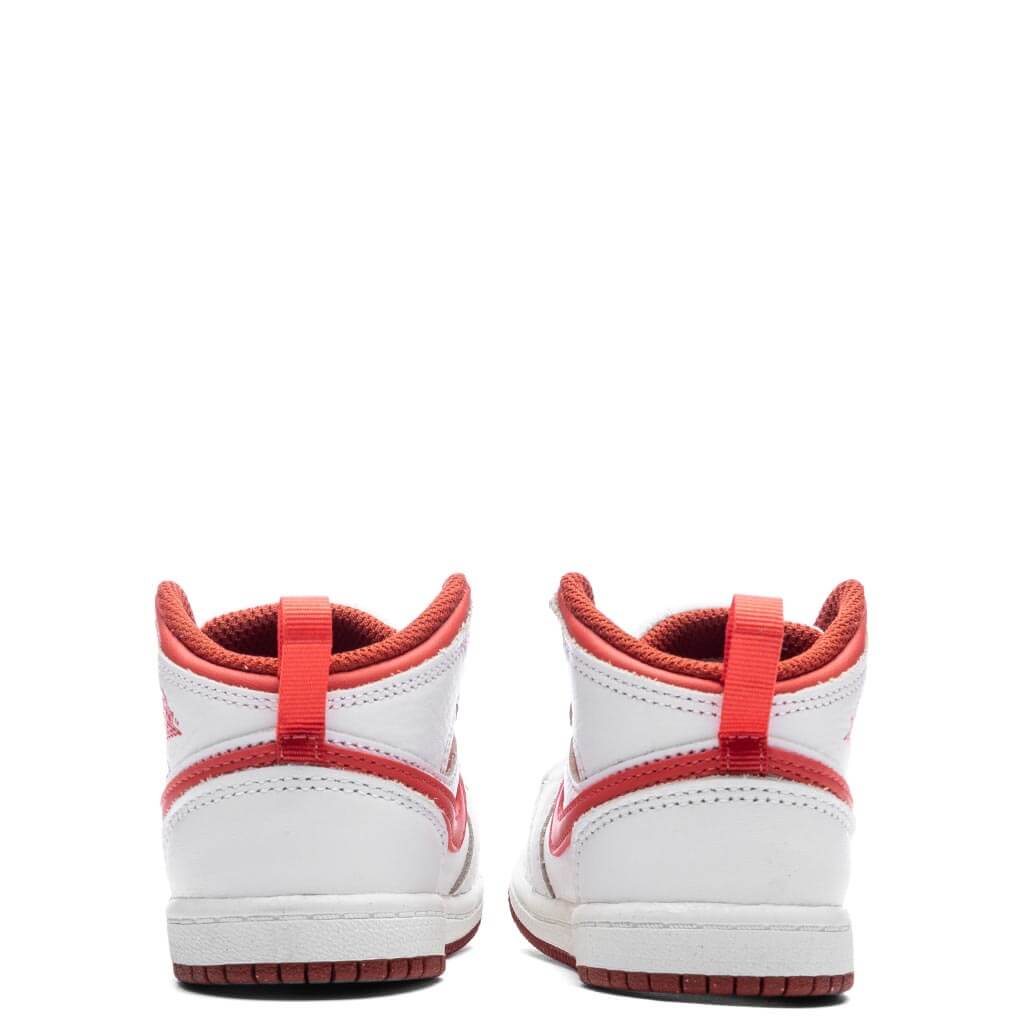 Jordan 1 Mid SE (TD) - White/Lobster/Dune Red - Image 4