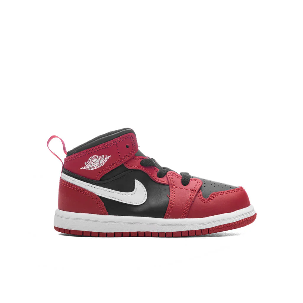 Jordan 1 Mid (TD) - Black/White/Gym Red